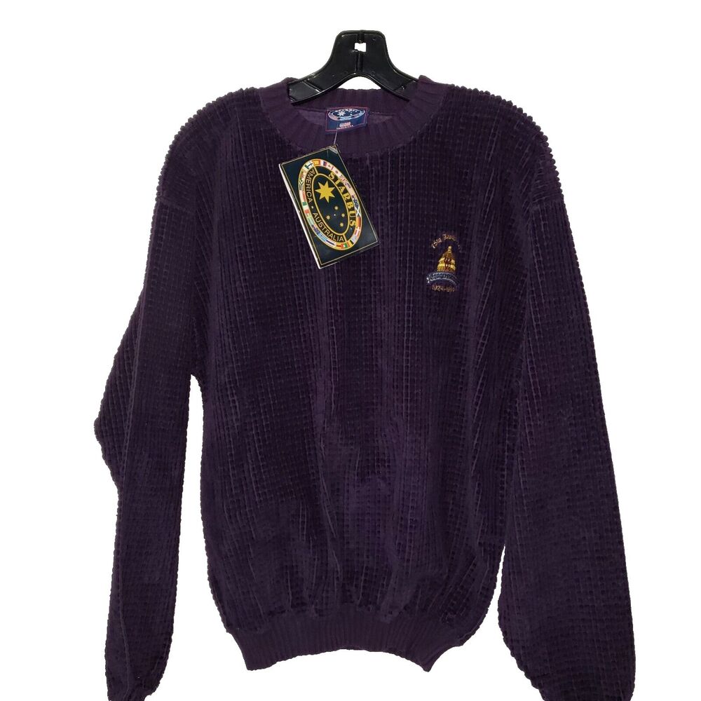 NWT Vtg Starbus America Australia Purple Sweater/Pullover Unisex Made in USA M